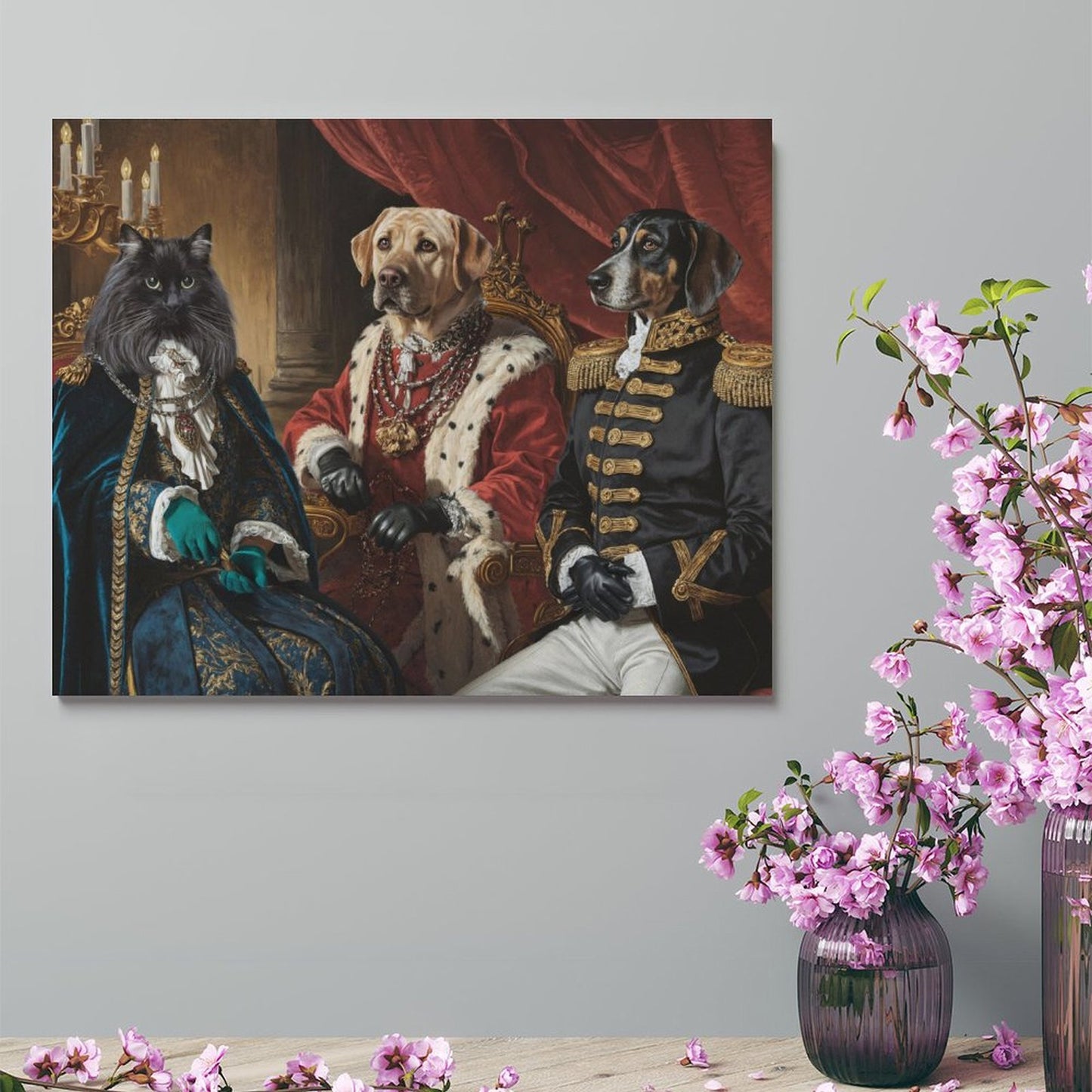 King & Queen & General - Custom Pet Portrait With Your Photo