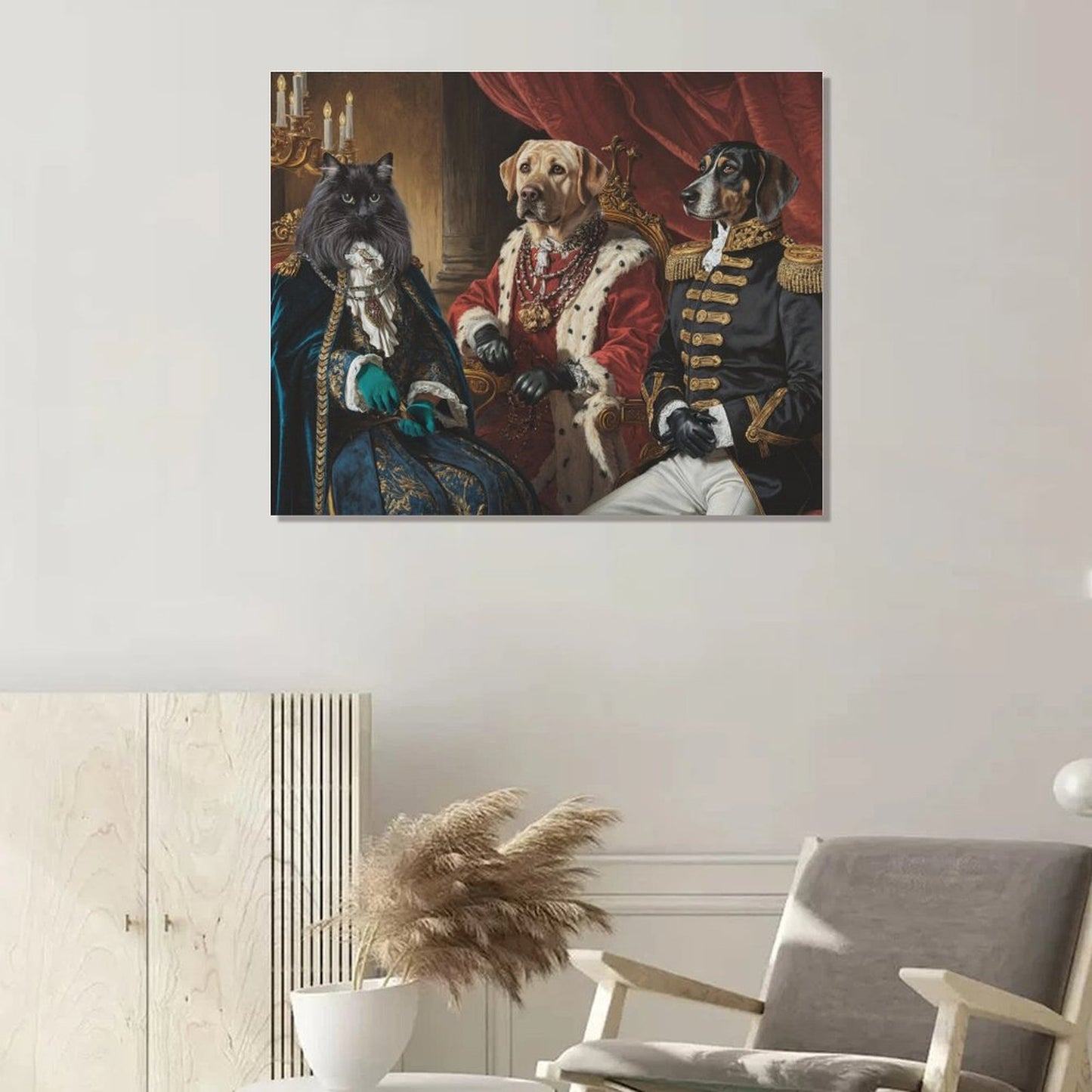 King & Queen & General - Custom Pet Portrait With Your Photo