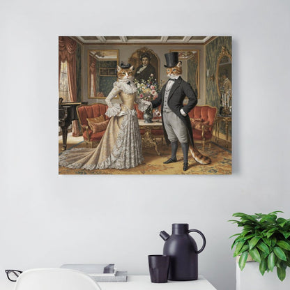 Lady and Gentleman - Custom Pet Portrait With Your Photo