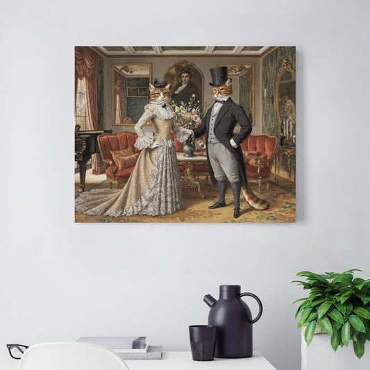 Lady and Gentleman - Custom Pet Portrait With Your Photo