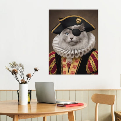 Pirate Captain - Custom Pet Portrait With Your Photo