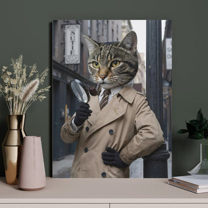Private Investigator - Custom Pet Portrait With Your Photo
