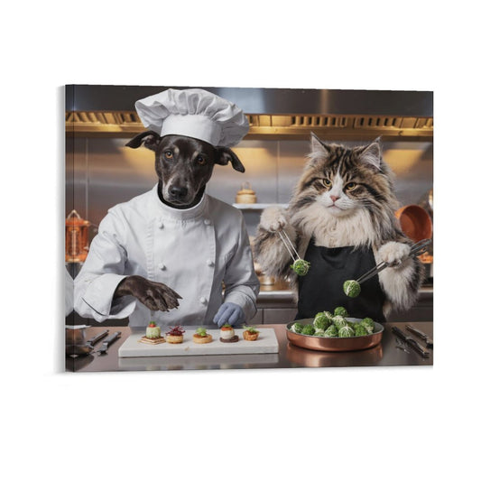 Senior Chefs - Custom Pet Portrait With Your Photo
