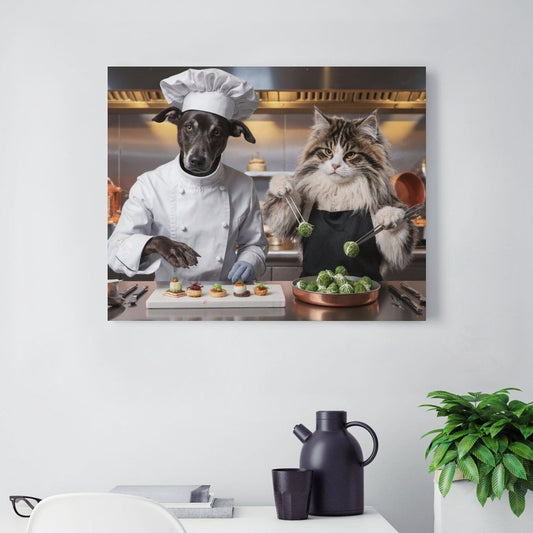 Senior Chefs - Custom Pet Portrait With Your Photo