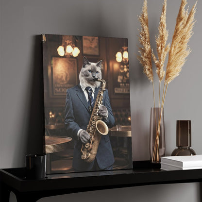 The Saxophonist - Custom Pet Portrait With Your Photo