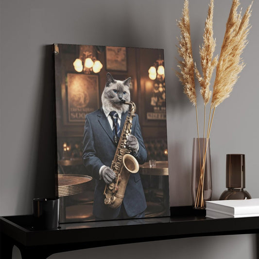 The Saxophonist - Custom Pet Portrait With Your Photo