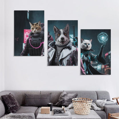 The Three Musketeers- Custom Multi-Panel Pet Portrait With Your Photo