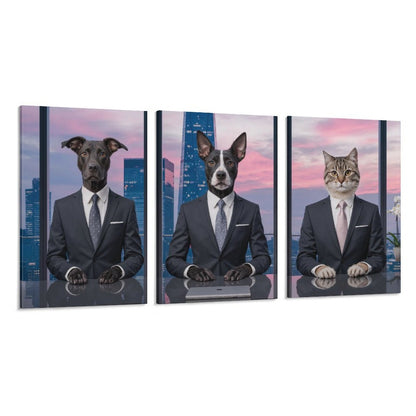 Three Interviewers - Custom Multi-Panel Pet Portrait With Your Photo