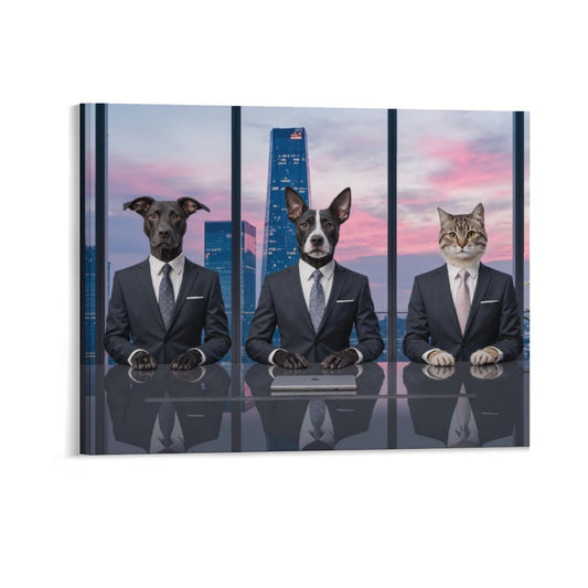 Three Interviewers - Custom Pet Portrait With Your Photo