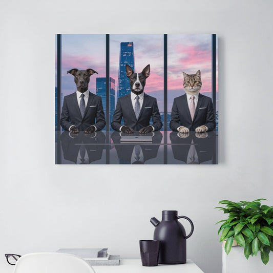 Three Interviewers - Custom Pet Portrait With Your Photo