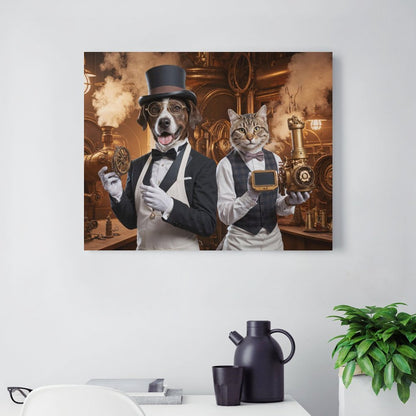 Two Inventors - Custom Pet Portrait With Your Photo