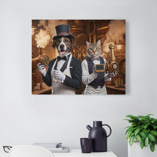 Two Inventors - Custom Pet Portrait With Your Photo