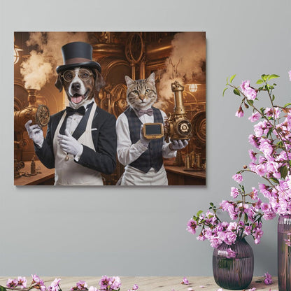 Two Inventors - Custom Pet Portrait With Your Photo