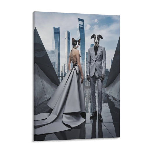 Urban Couple - Custom Pet Portrait With Your Photo