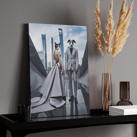 Urban Couple - Custom Pet Portrait With Your Photo