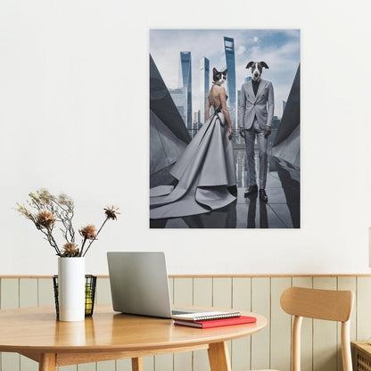 Urban Couple - Custom Pet Portrait With Your Photo
